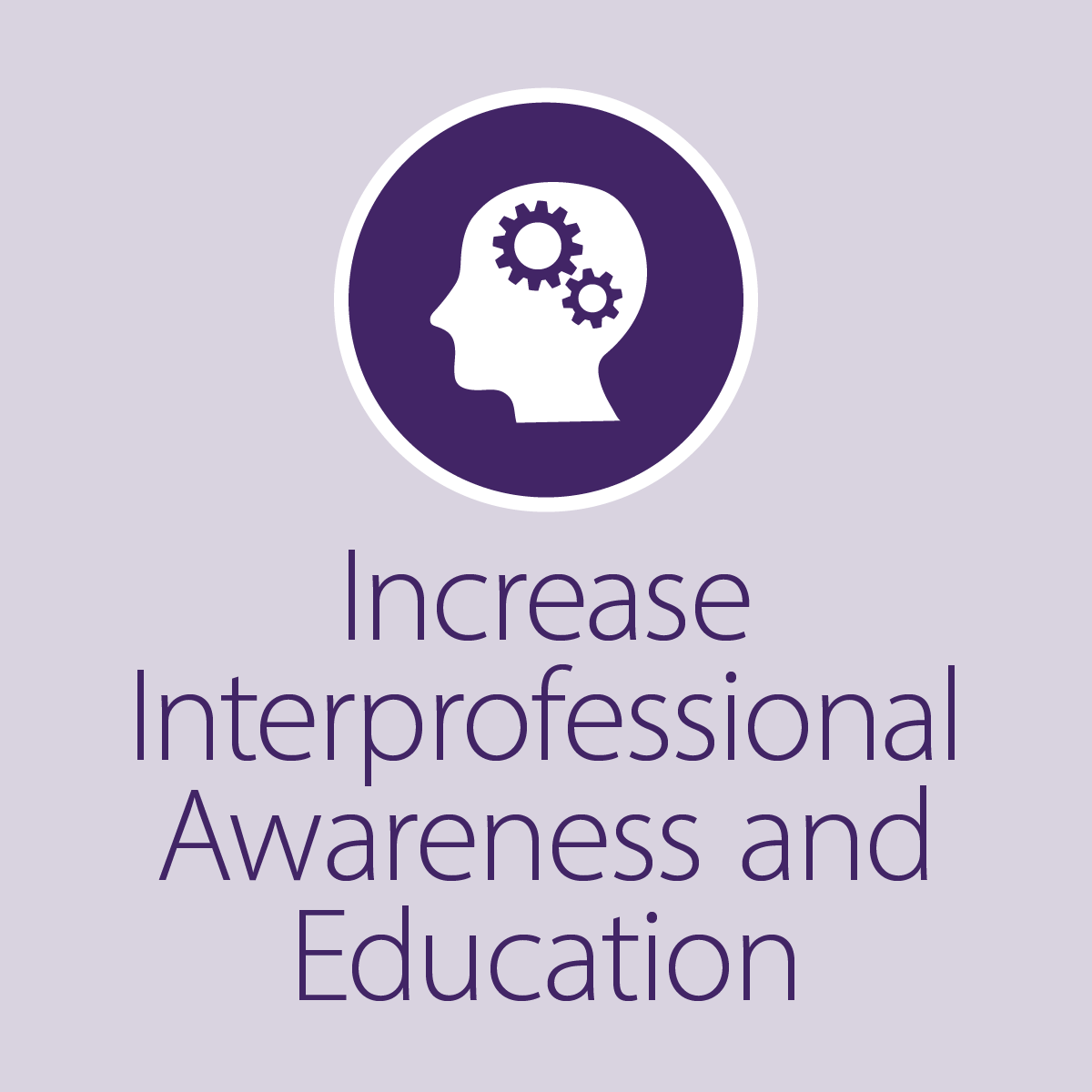 Increase Interprofessional Awareness and Education