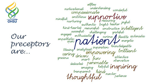 An image of a card honoring preceptors